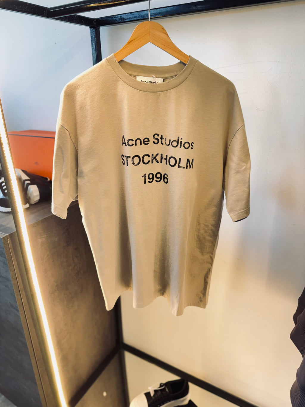 ACNE STUDIOS WASHED T-SHIRT “LIGHT BROWN”