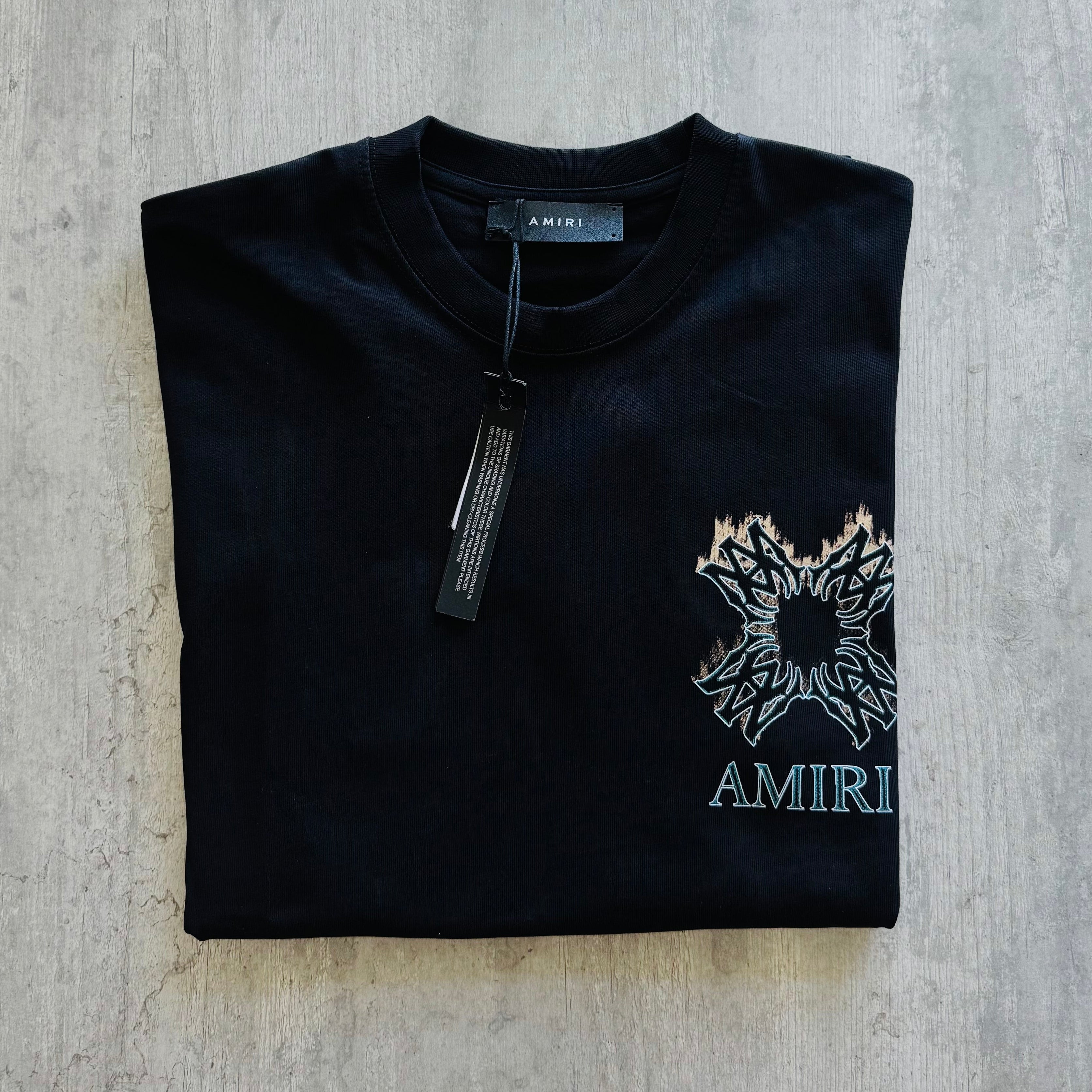 AMIRI QUAD-FLAMES OVERSIZED T-SHIRT "BLACK"