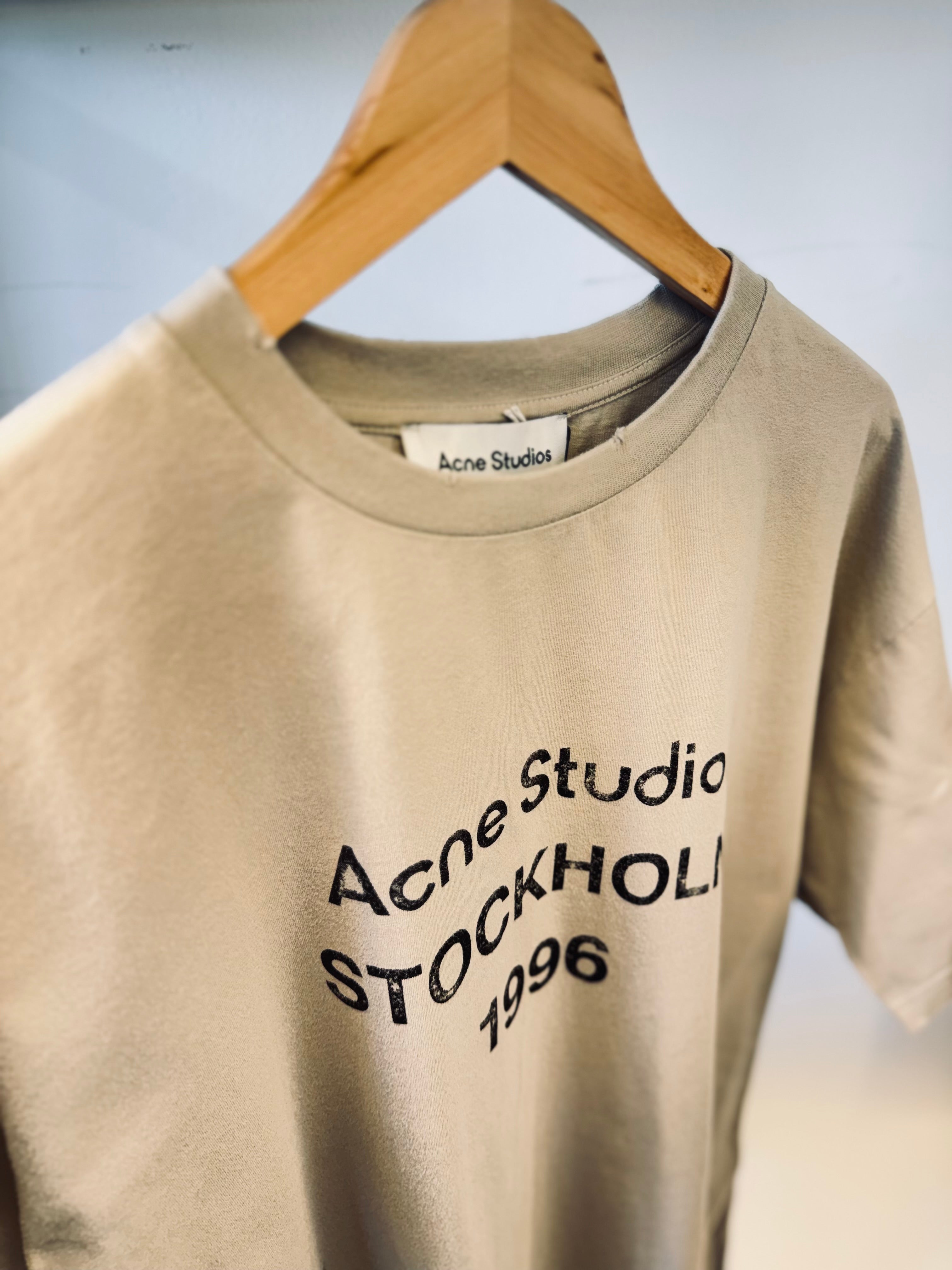 ACNE STUDIOS WASHED T-SHIRT “LIGHT BROWN”