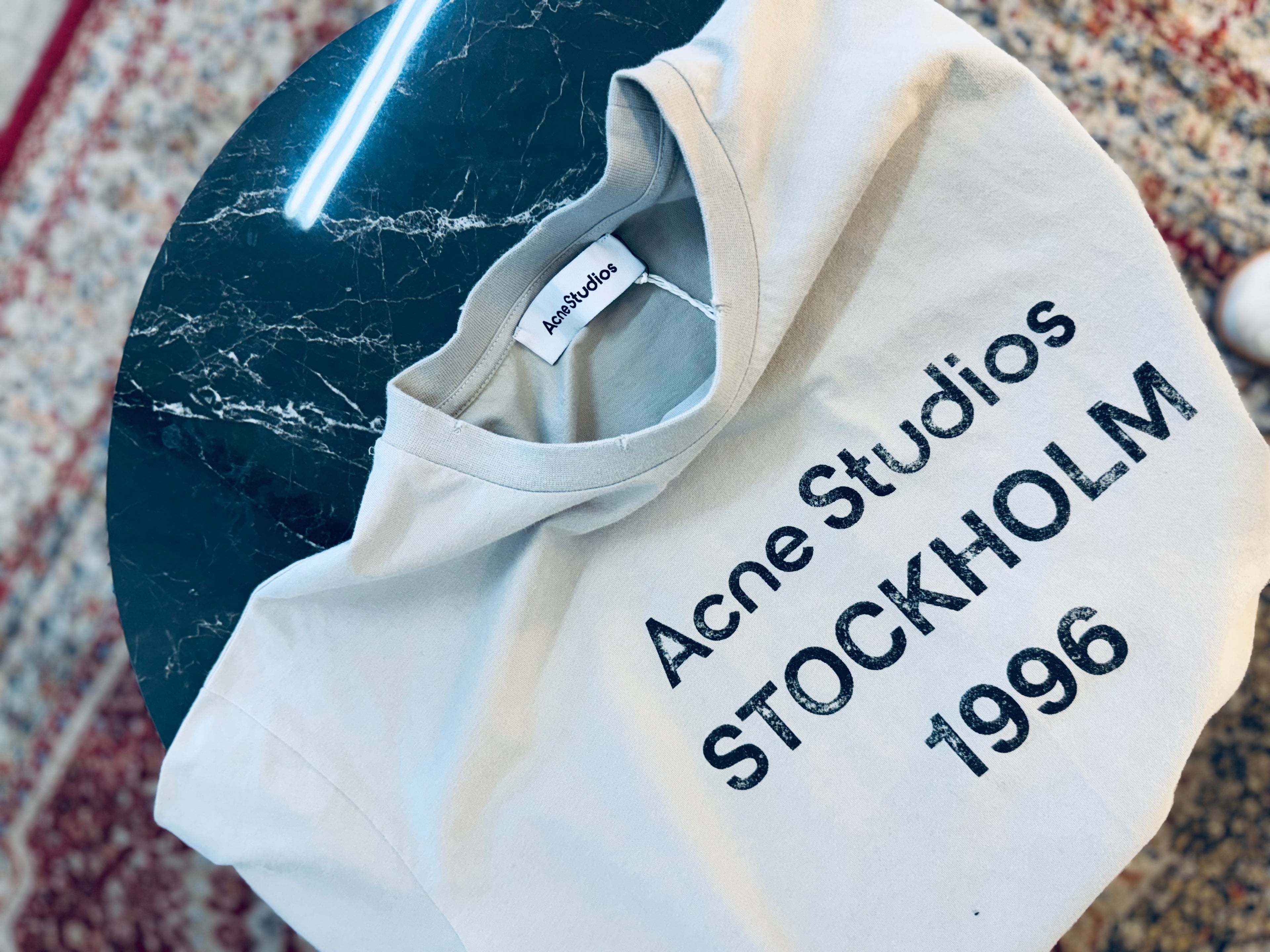 ACNE STUDIOS WASHED T-SHIRT “LIGHT BROWN”
