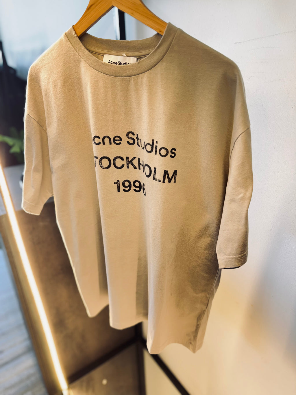 ACNE STUDIOS WASHED T-SHIRT “LIGHT BROWN”