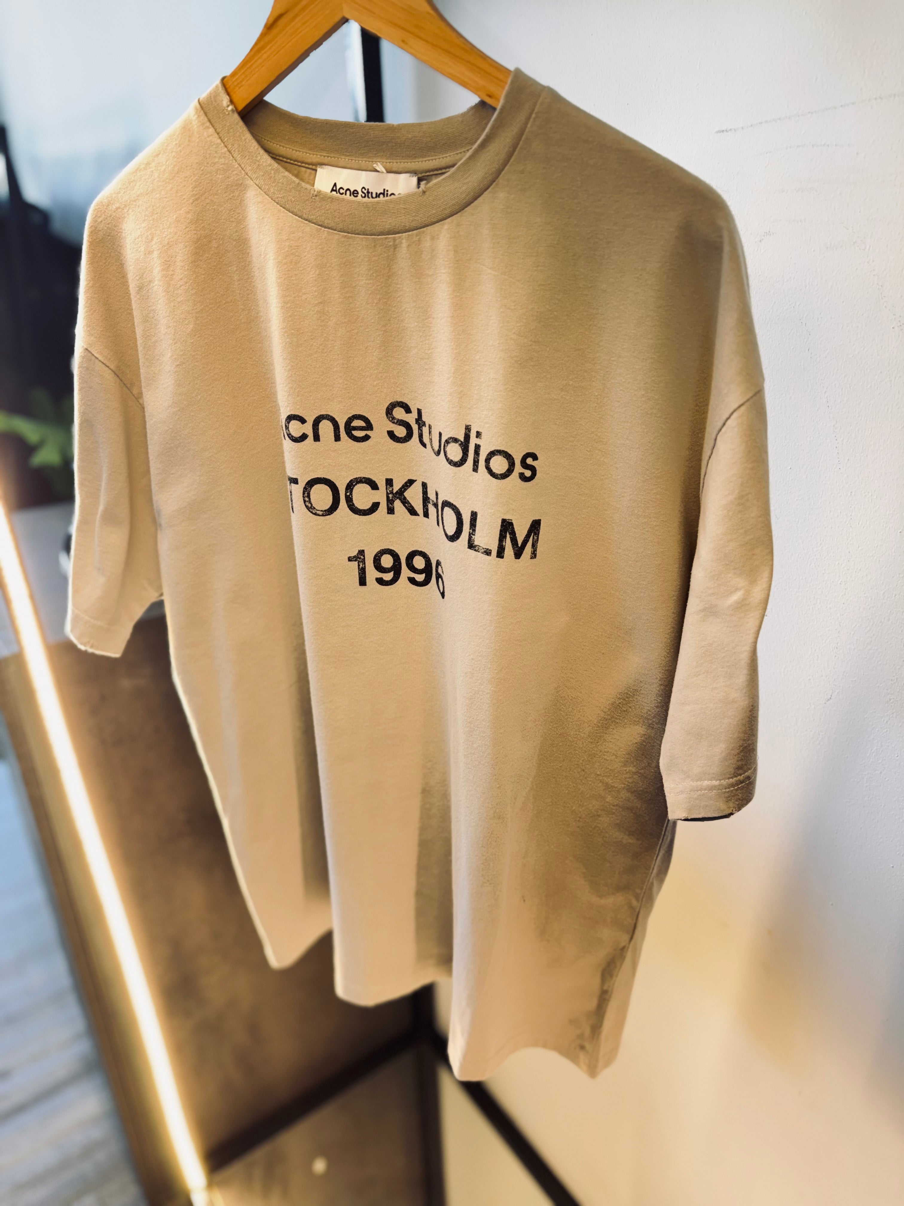 ACNE STUDIOS WASHED T-SHIRT “LIGHT BROWN”