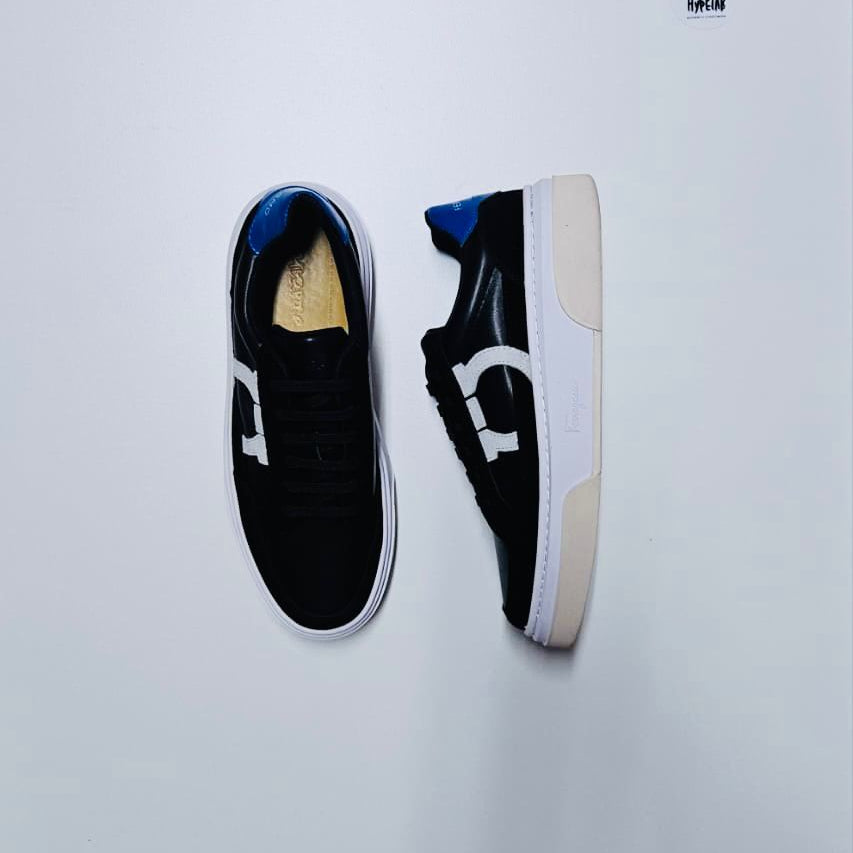 FERRAGAMO LEATHER SNEAKERS “BLACK”