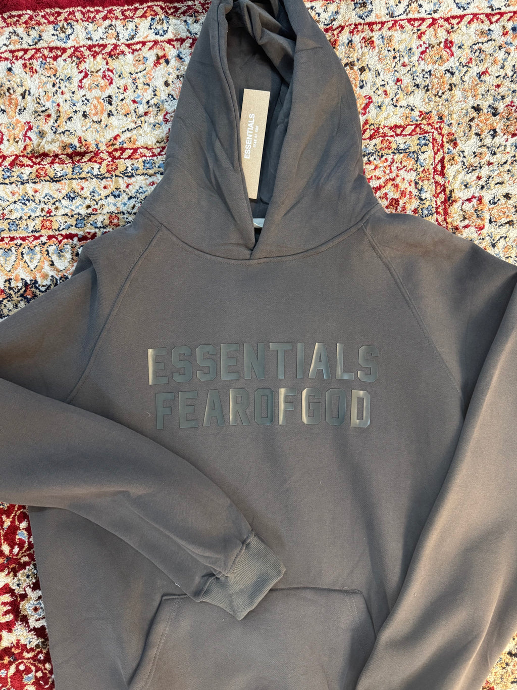 ESSENTIALS FEAR OF GOD HOODIE "GREY"