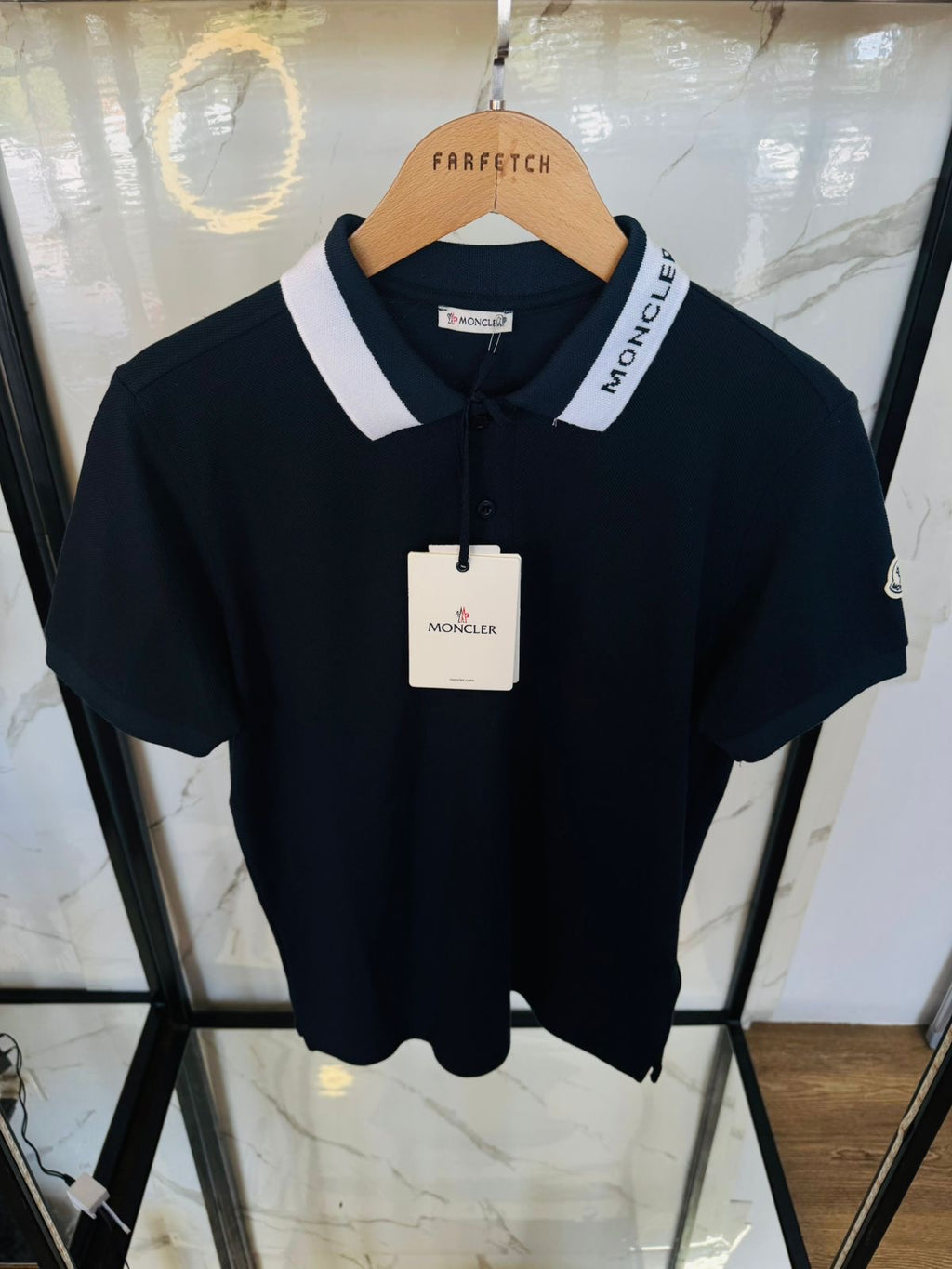 MONCLER GOLF T-SHIRT “NAVY”