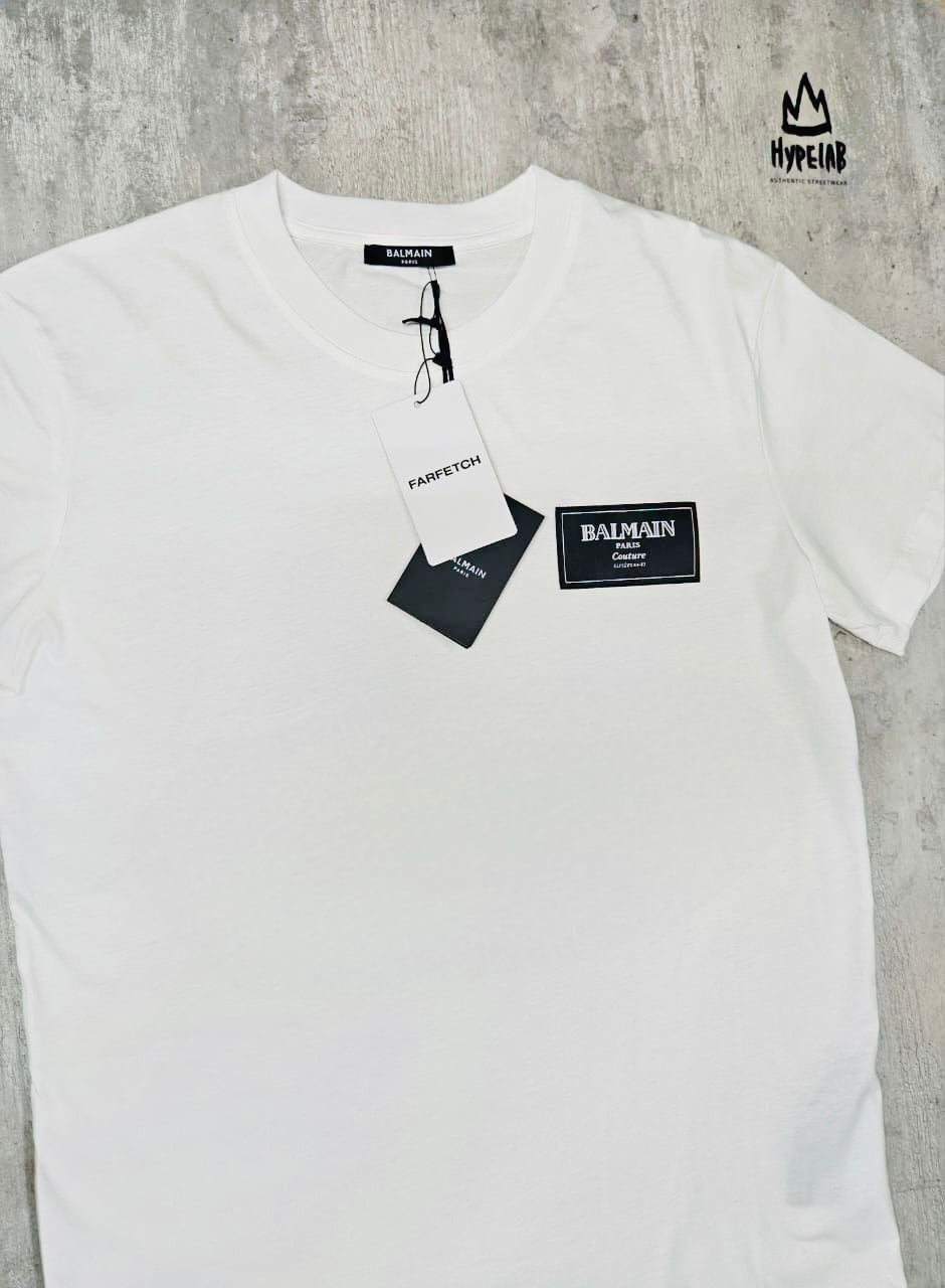 BALMAIN MERCERISED COTTON T-SHIRT “WHITE”