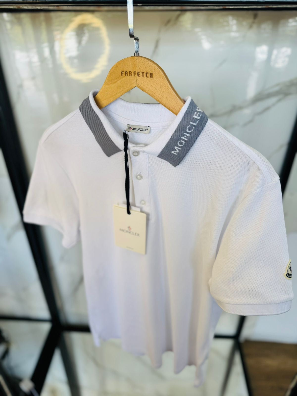 MONCLER GOLF T-SHIRT “WHITE”