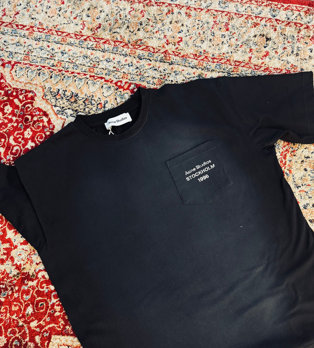ACNE STUDIO WASHED POCKET T-SHIRT “BLACK”