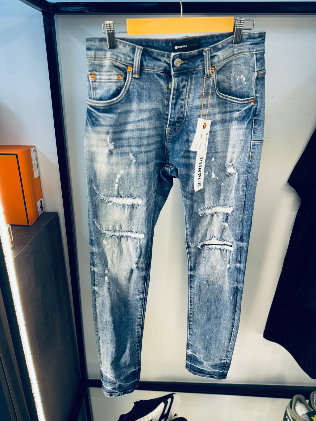 PURPLE BRAND FADED JEANS