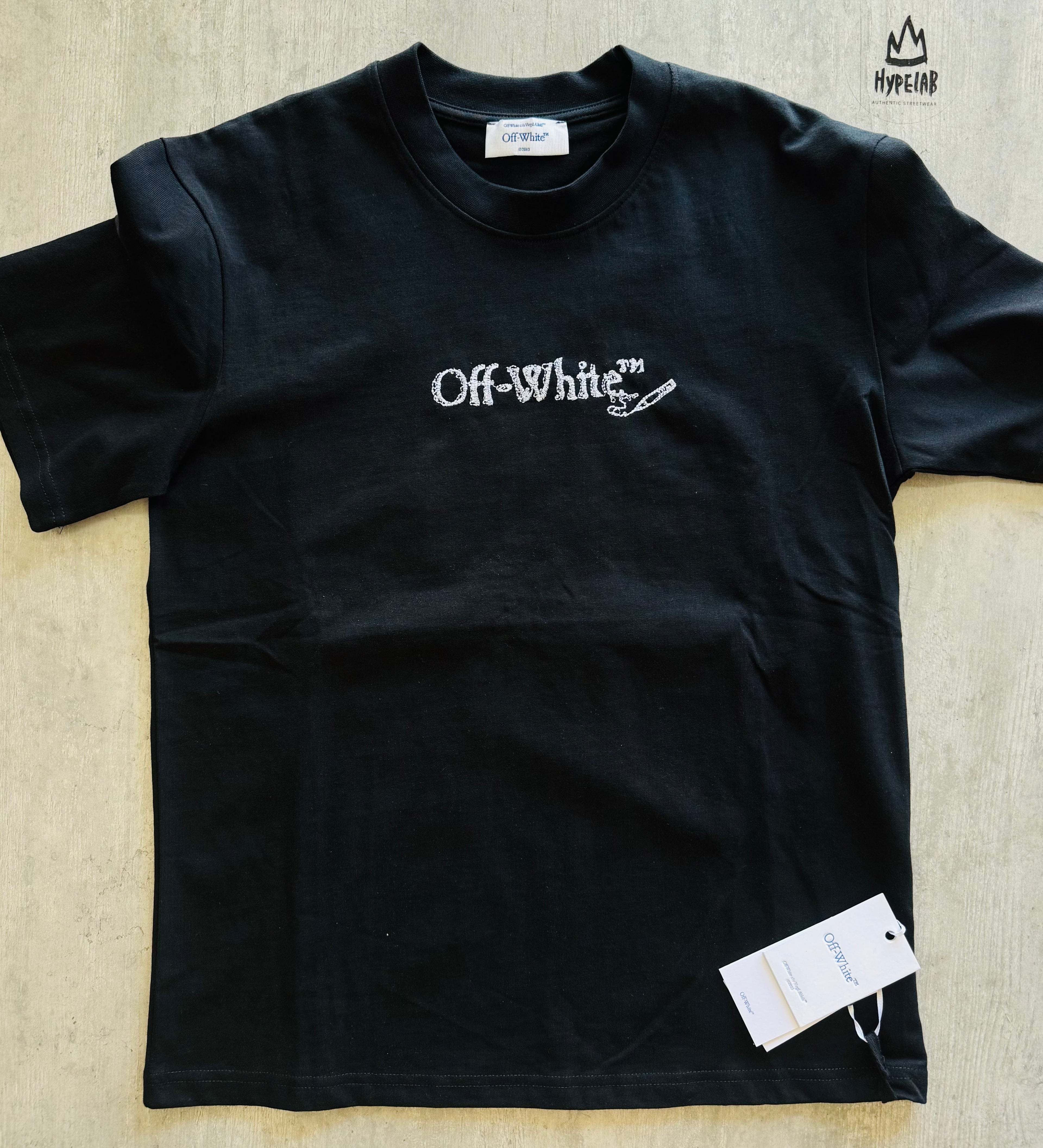 OFF-WHITE SCRIBBLE ARROW SKATE LOGO T-SHIRT "BLACK"