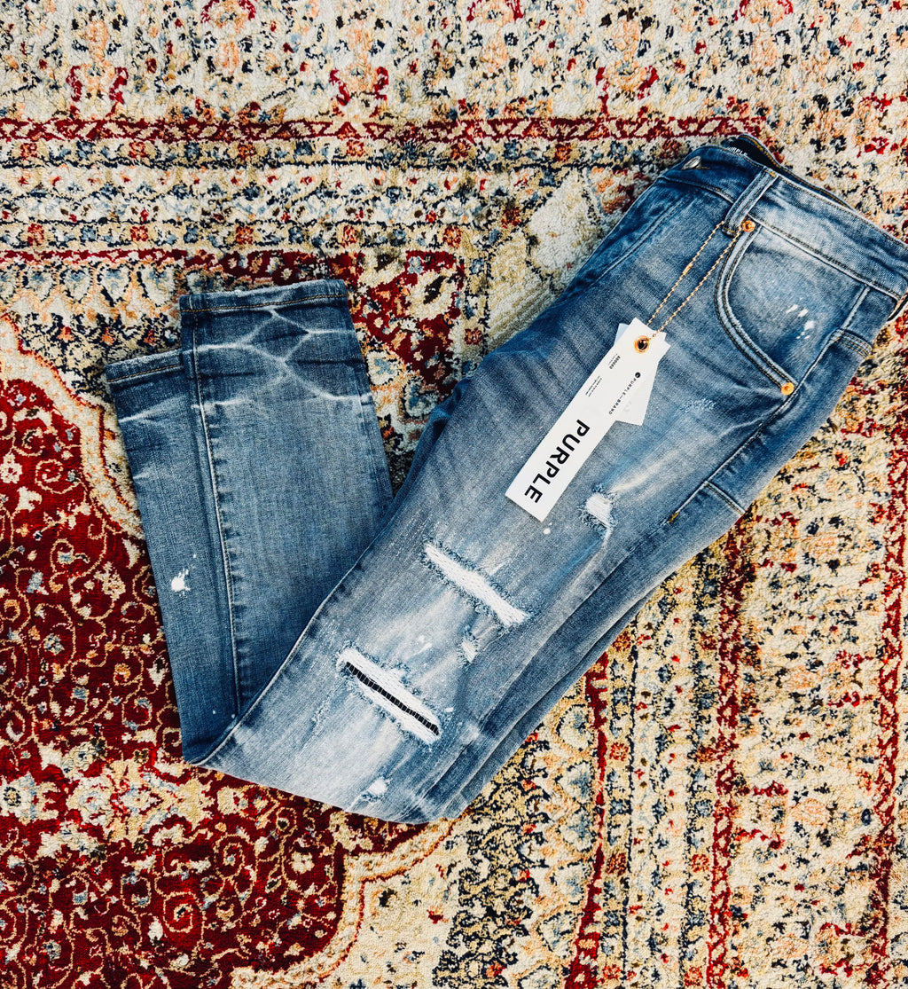 PURPLE BRAND FADED JEANS