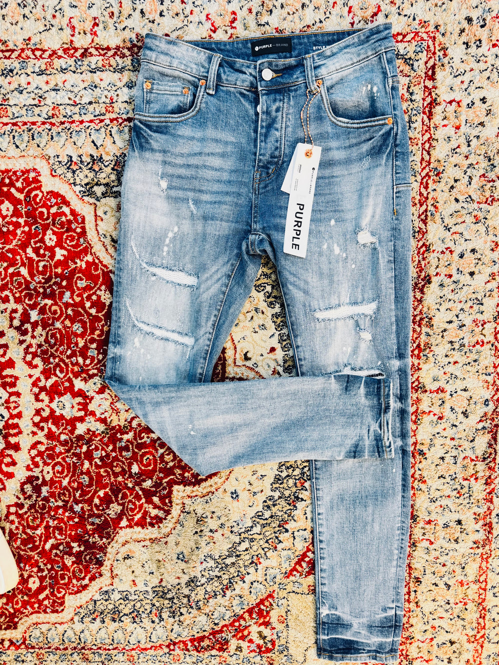 PURPLE BRAND FADED JEANS
