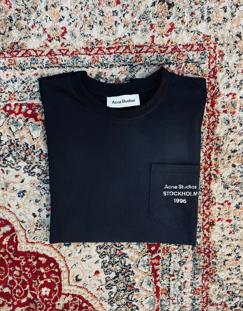 ACNE STUDIO WASHED POCKET T-SHIRT “BLACK”