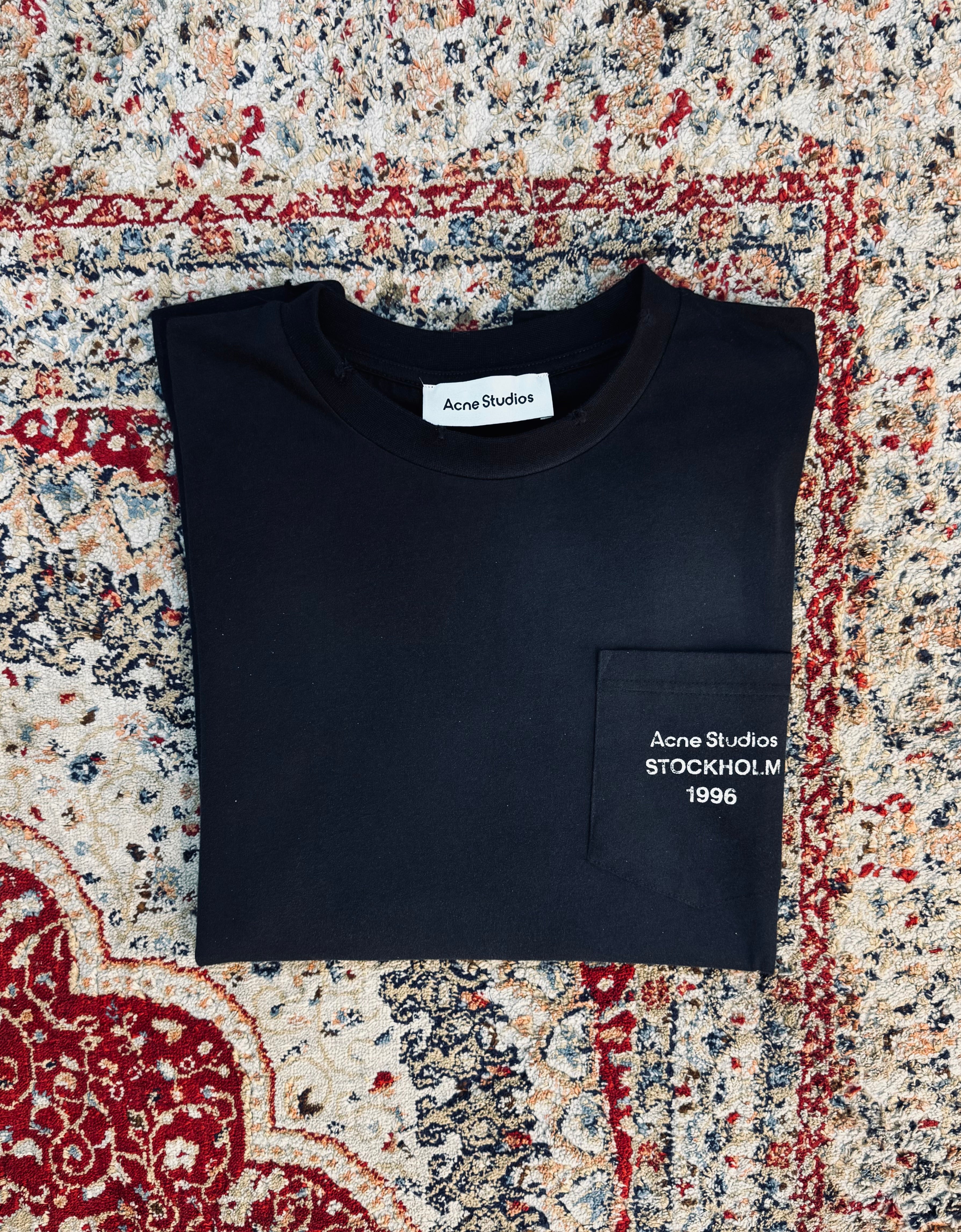 ACNE STUDIO WASHED POCKET T-SHIRT “BLACK”