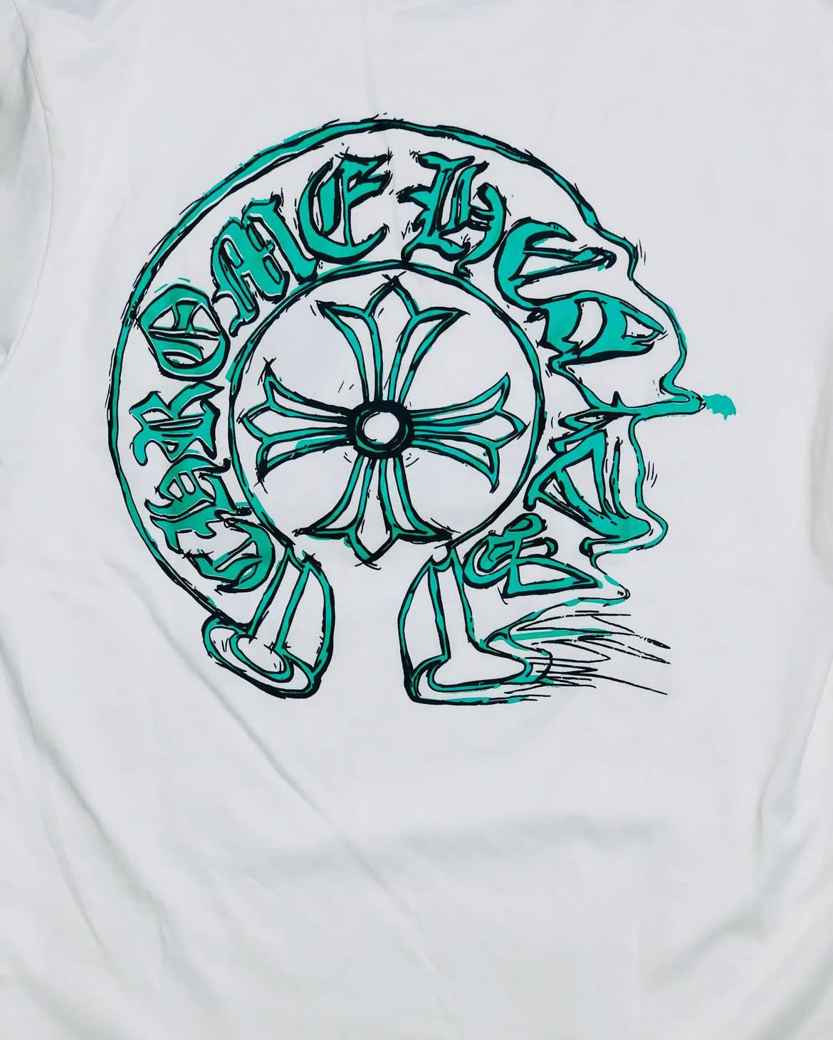 CHROME HEARTS WHITE/GREEN T-SHIRT