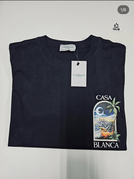 CASABLANCA NIGHT SKYLINE T-SHIRT “BLACK”