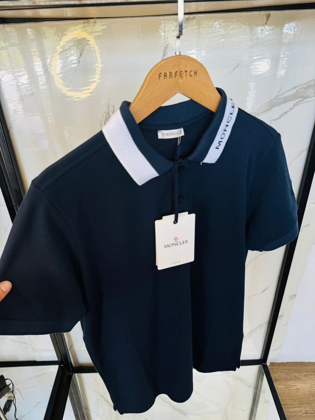 MONCLER GOLF T-SHIRT “NAVY”