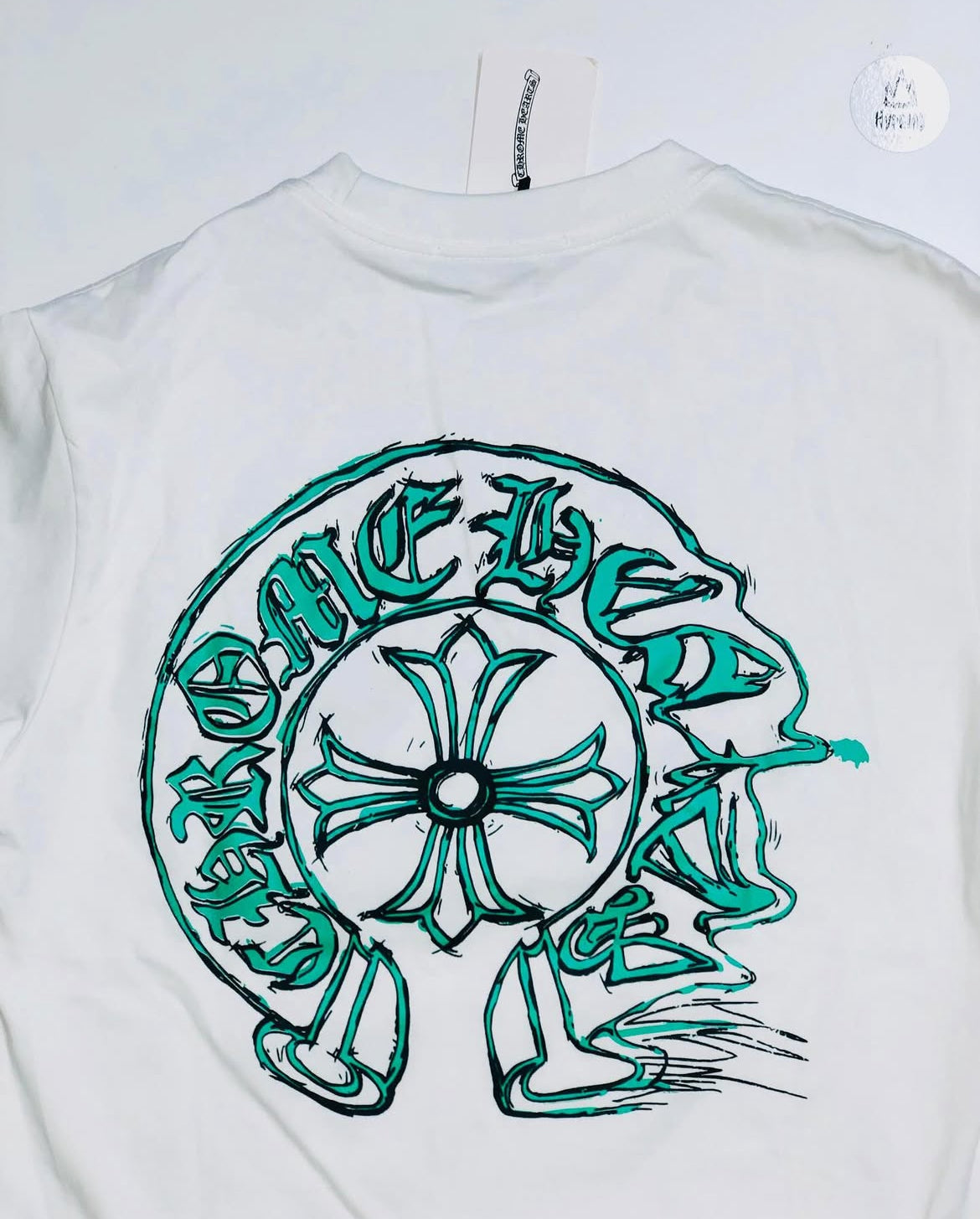 CHROME HEARTS WHITE/GREEN T-SHIRT