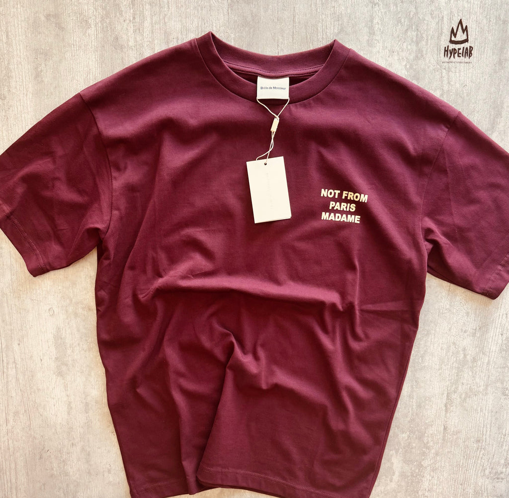 DROLE de MONSIEUR CLASSIC T-SHIRT "BURGUNDY"
