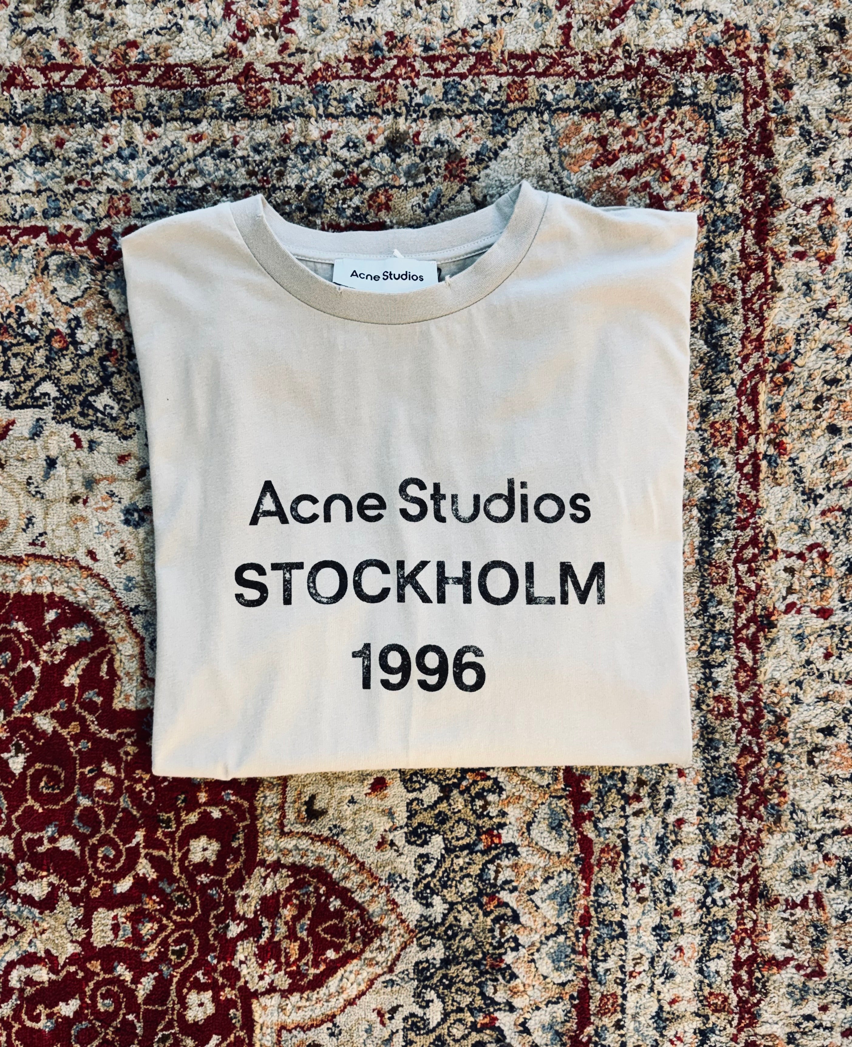ACNE STUDIOS WASHED T-SHIRT “LIGHT BROWN”