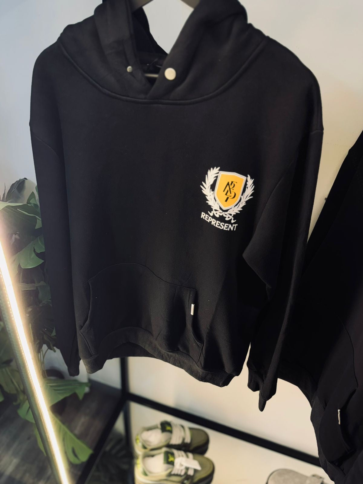 REPRESENT HOODIE T-SHIRT “BLACK”