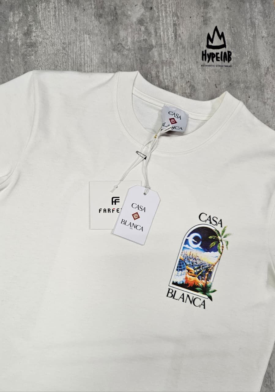 CASABLANCA SKYLINE T-SHIRT “WHITE”