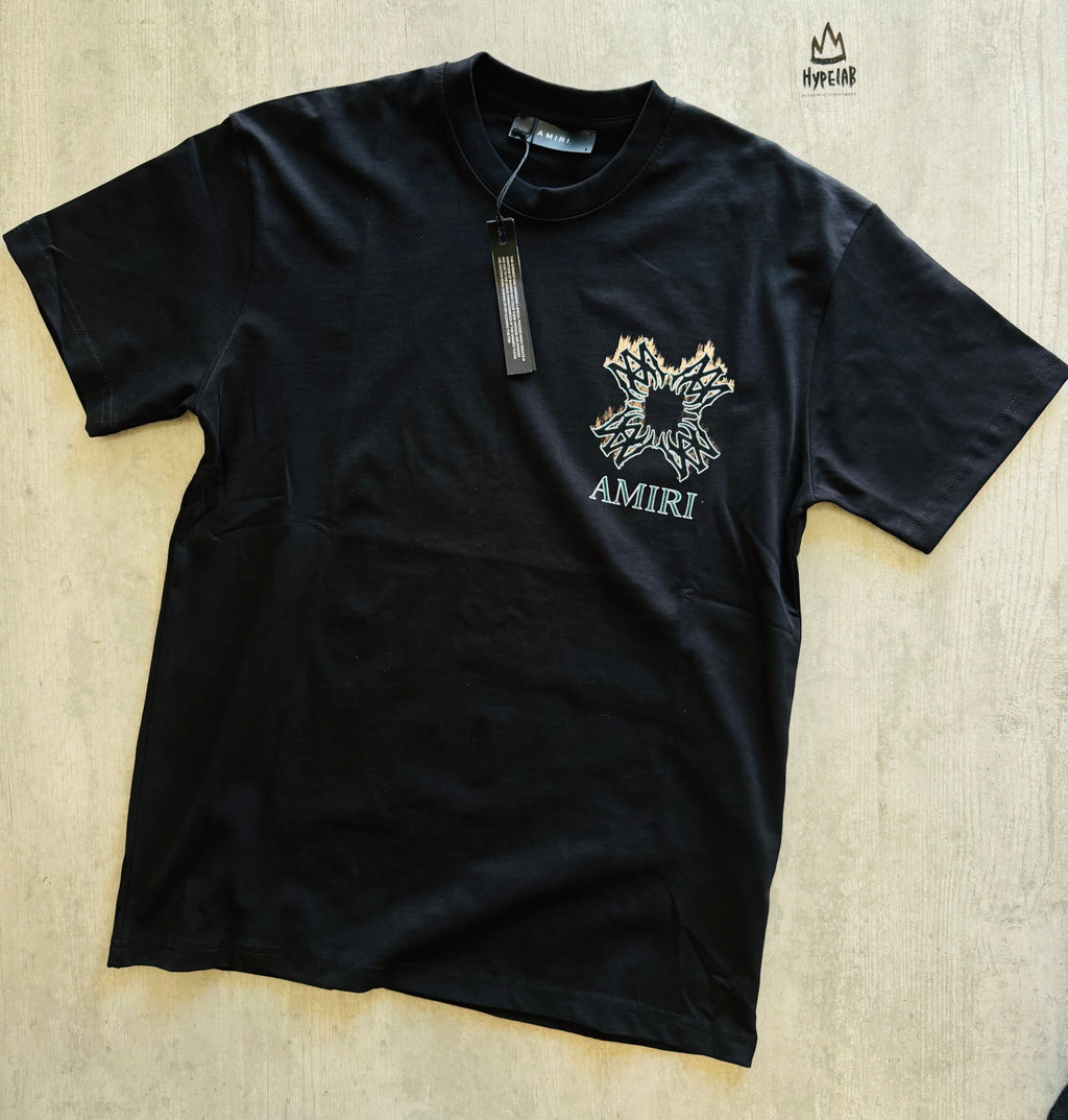 AMIRI QUAD-FLAMES OVERSIZED T-SHIRT "BLACK"
