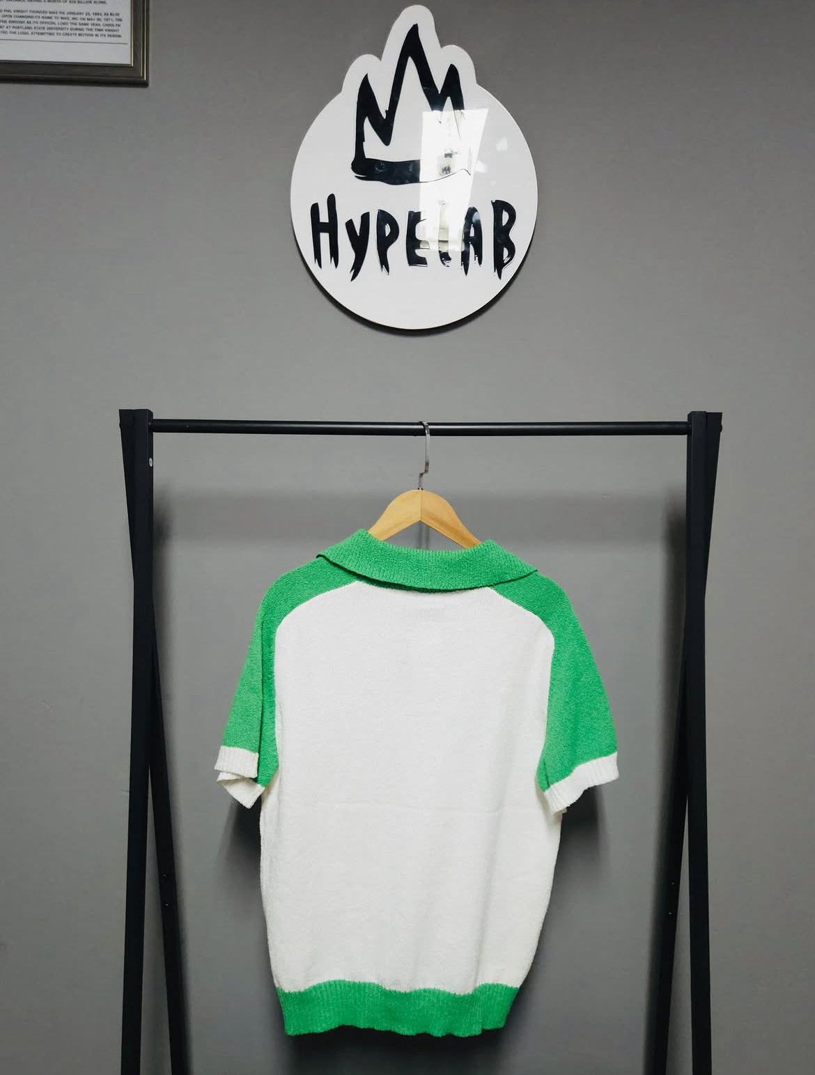 CASABLANCA KNIT GOLFER “WHITE/GREEN”