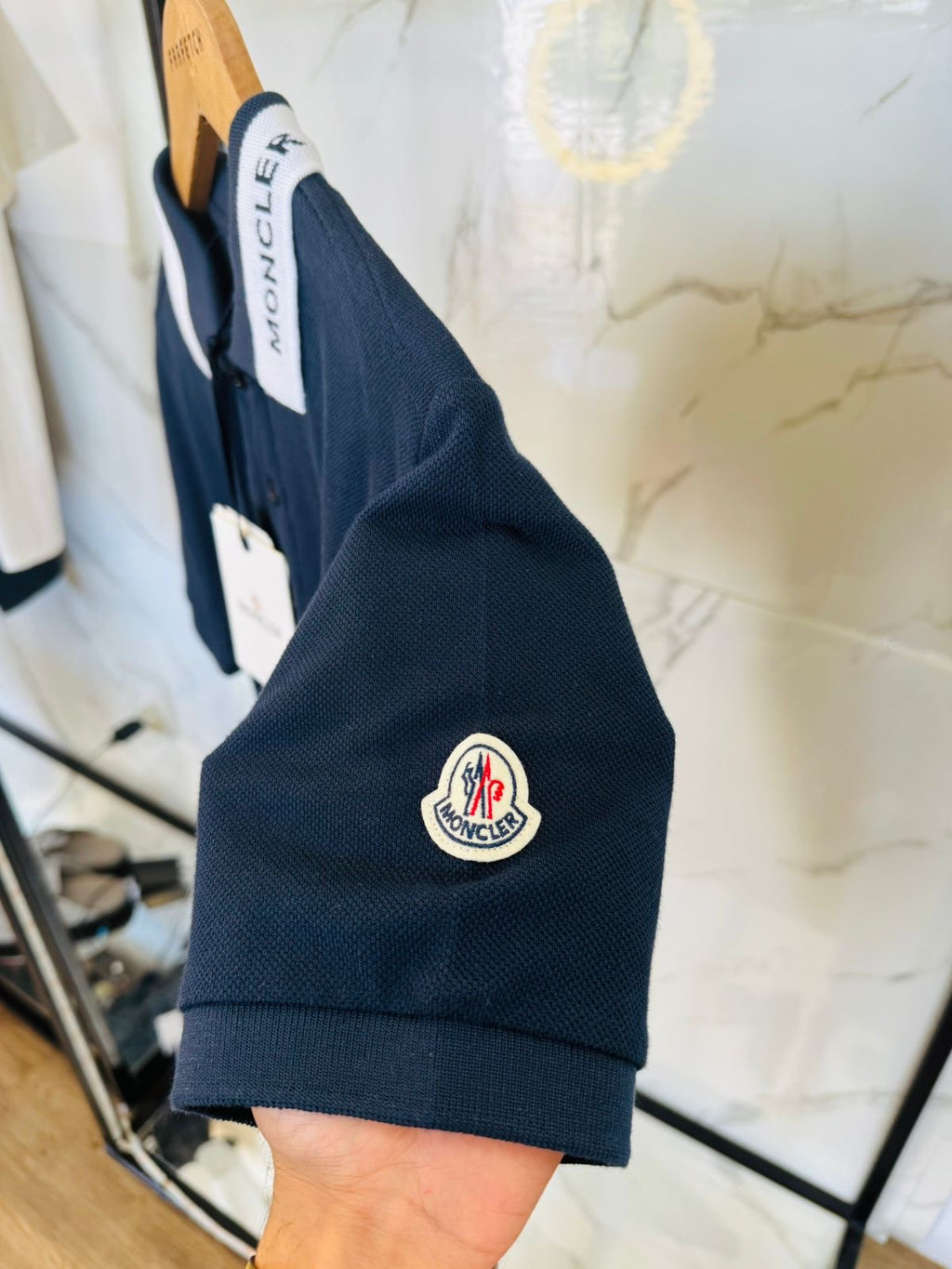 MONCLER GOLF T-SHIRT “NAVY”