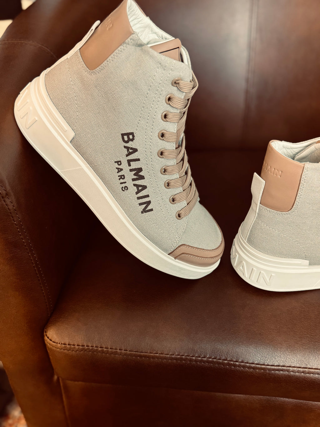BALMAIN HIGH-TOP WINTER BOOT "BROWN"