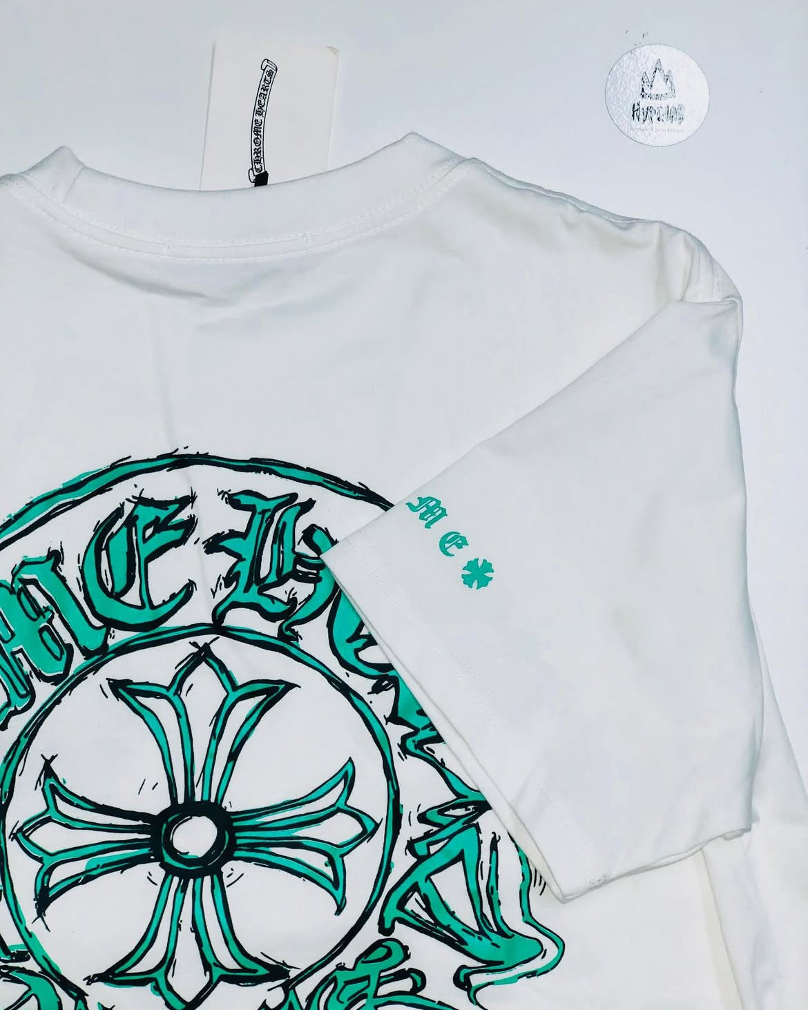 CHROME HEARTS WHITE/GREEN T-SHIRT