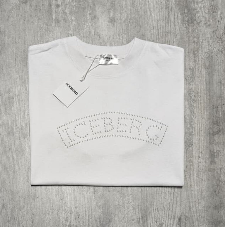ICEBERG STUDDED LOGO T-SHIRT “WHITE”