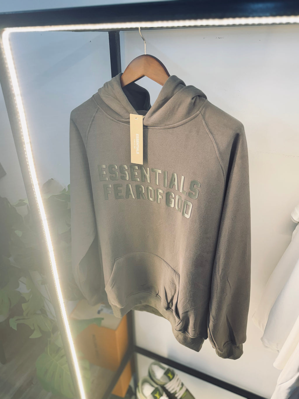 ESSENTIALS FEAR OF GOD HOODIE "GREY"