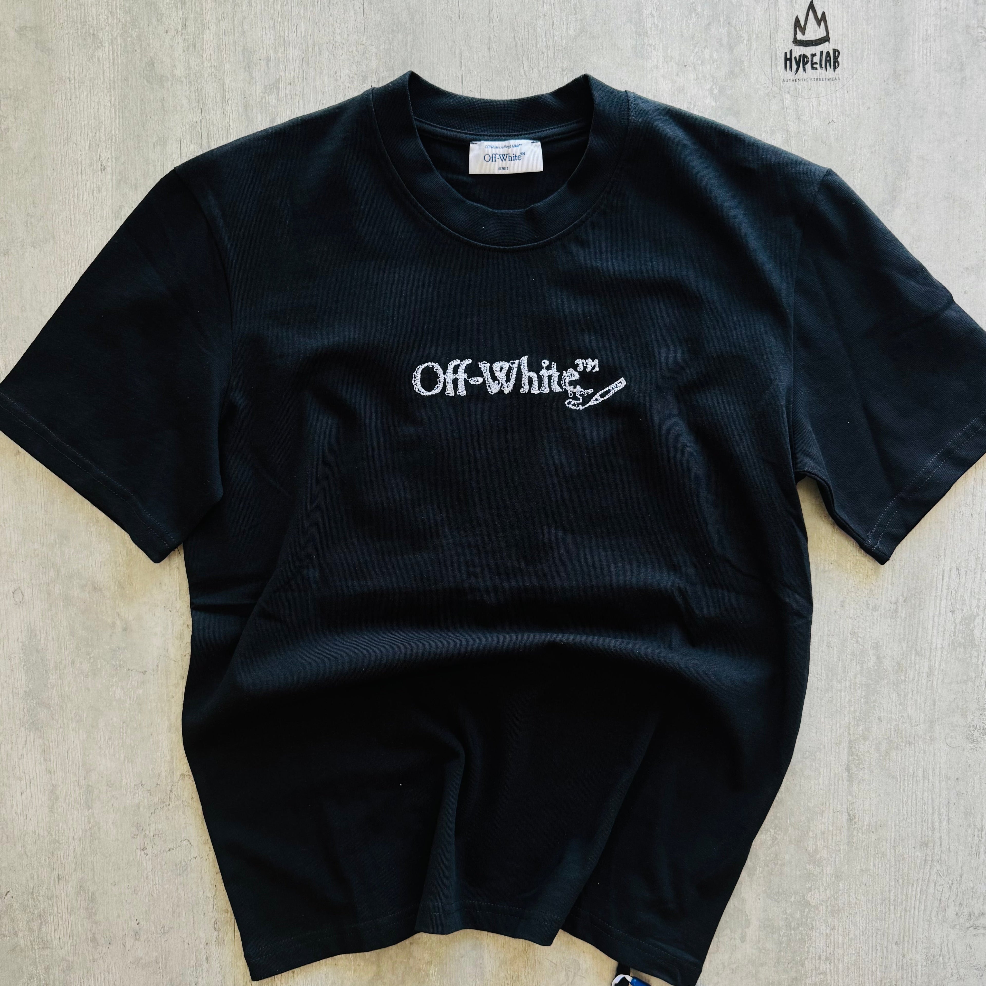 OFF-WHITE SCRIBBLE ARROW SKATE LOGO T-SHIRT "BLACK"