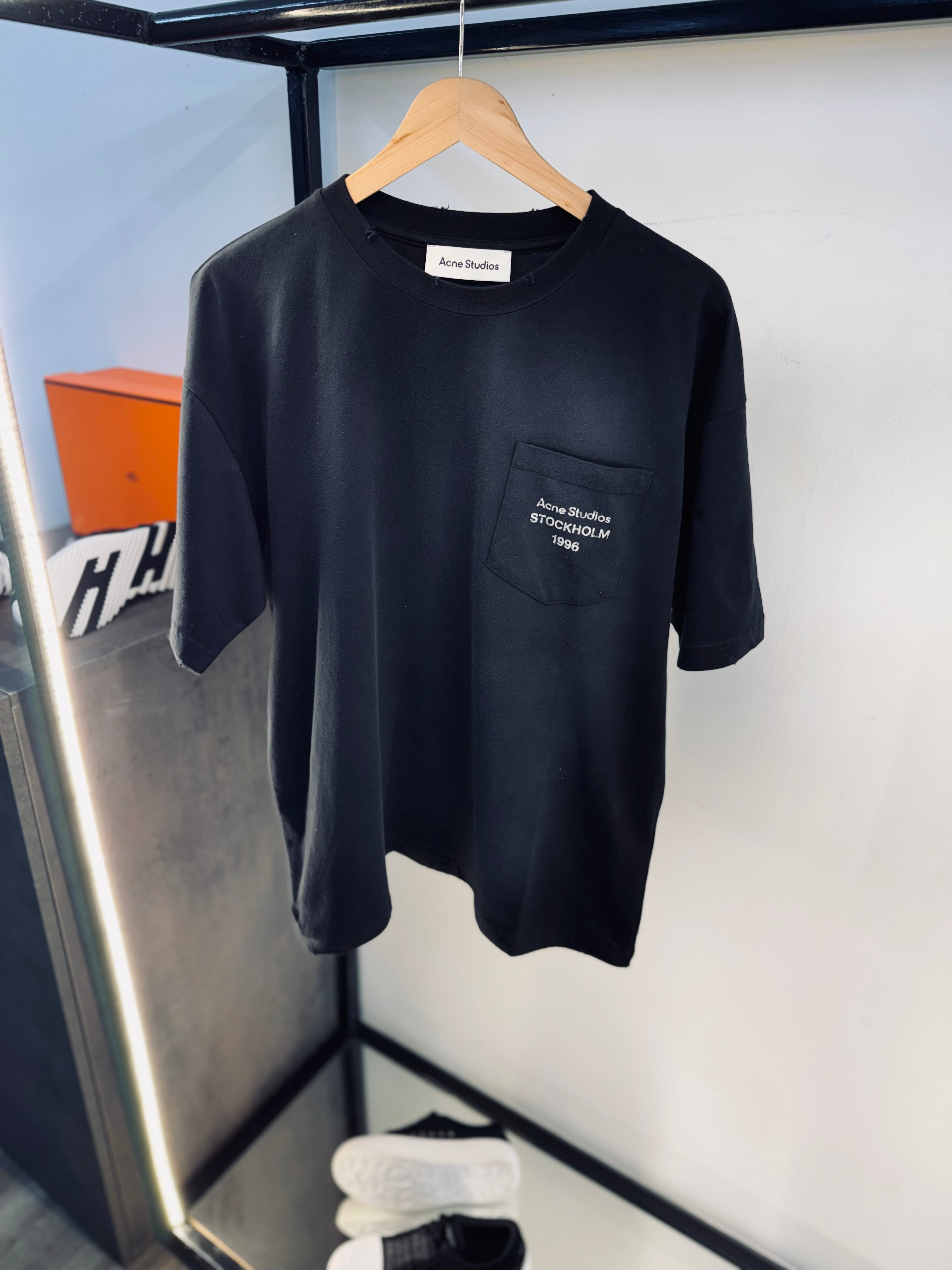 ACNE STUDIO WASHED POCKET T-SHIRT “BLACK”