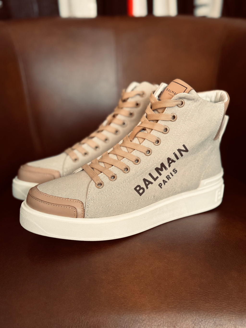 BALMAIN HIGH-TOP WINTER BOOT "BROWN"