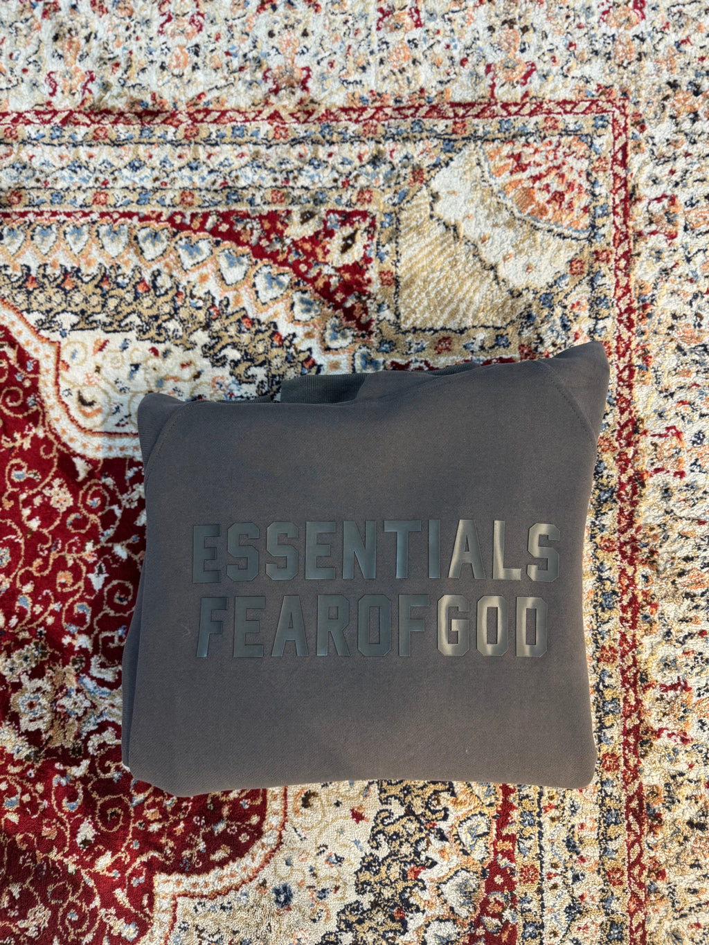 ESSENTIALS FEAR OF GOD HOODIE "GREY"