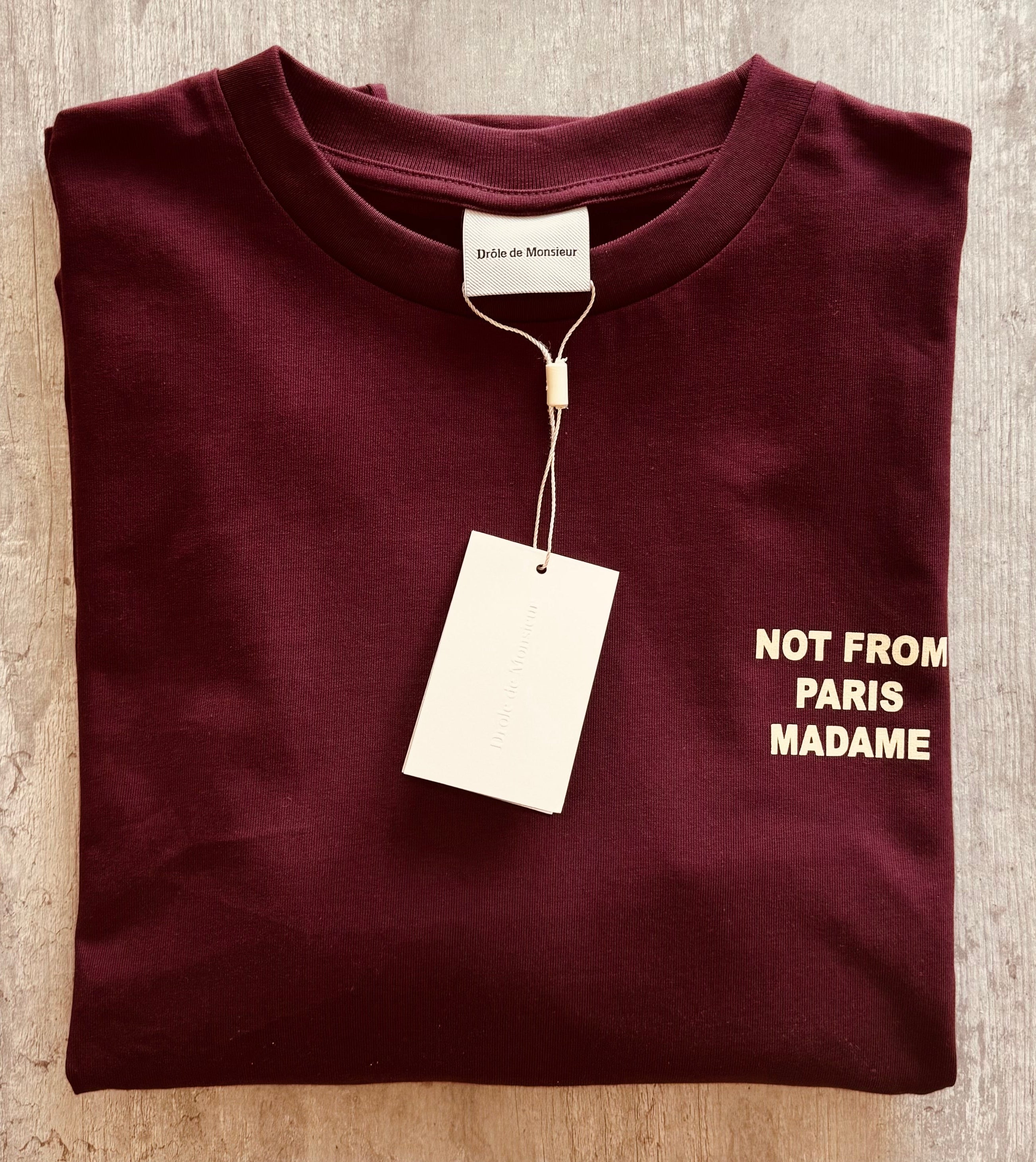 DROLE de MONSIEUR CLASSIC T-SHIRT "BURGUNDY"