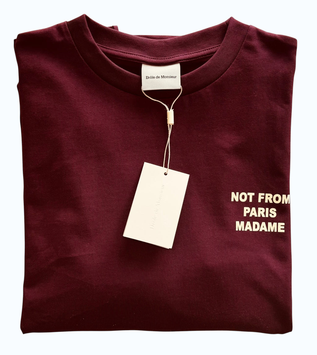 DROLE de MONSIEUR CLASSIC T-SHIRT "BURGUNDY"