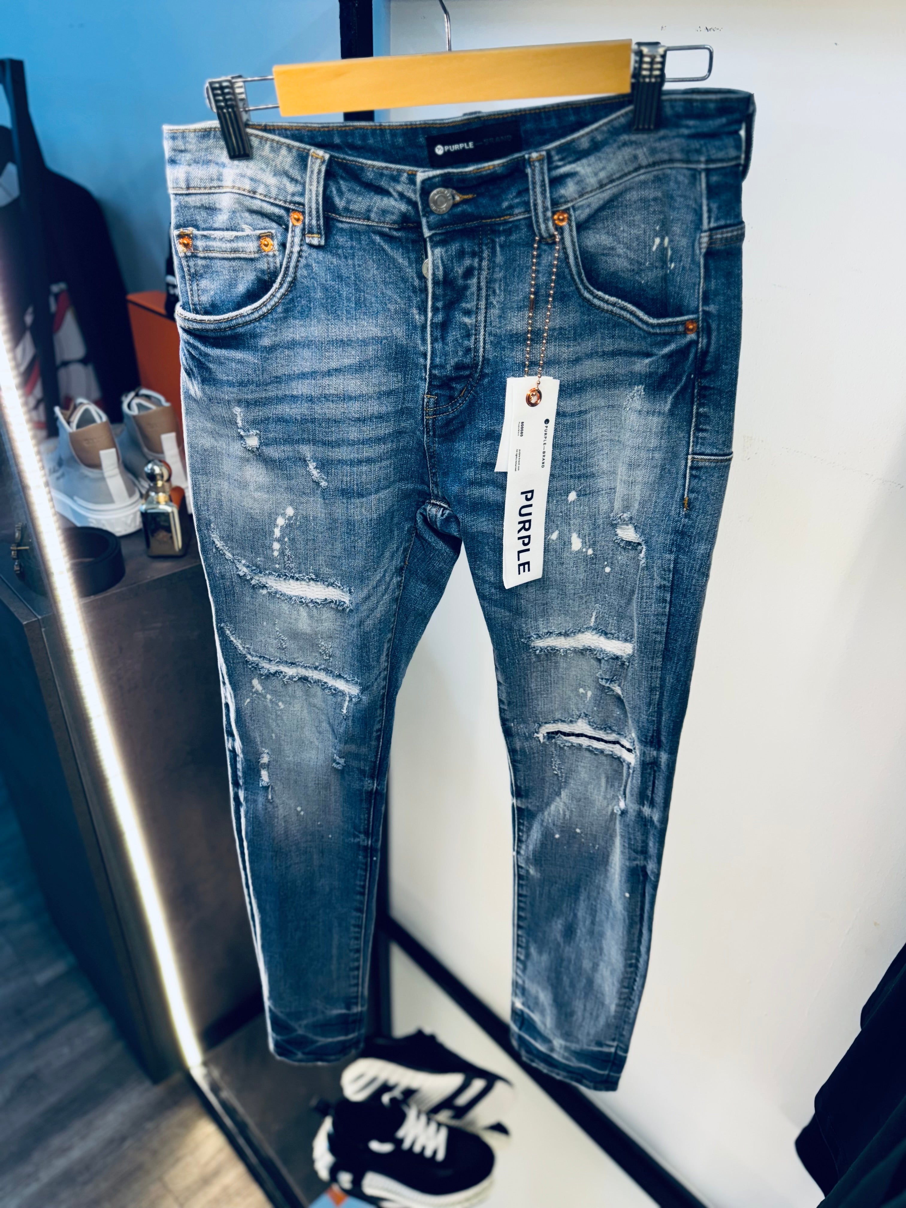 PURPLE BRAND FADED JEANS
