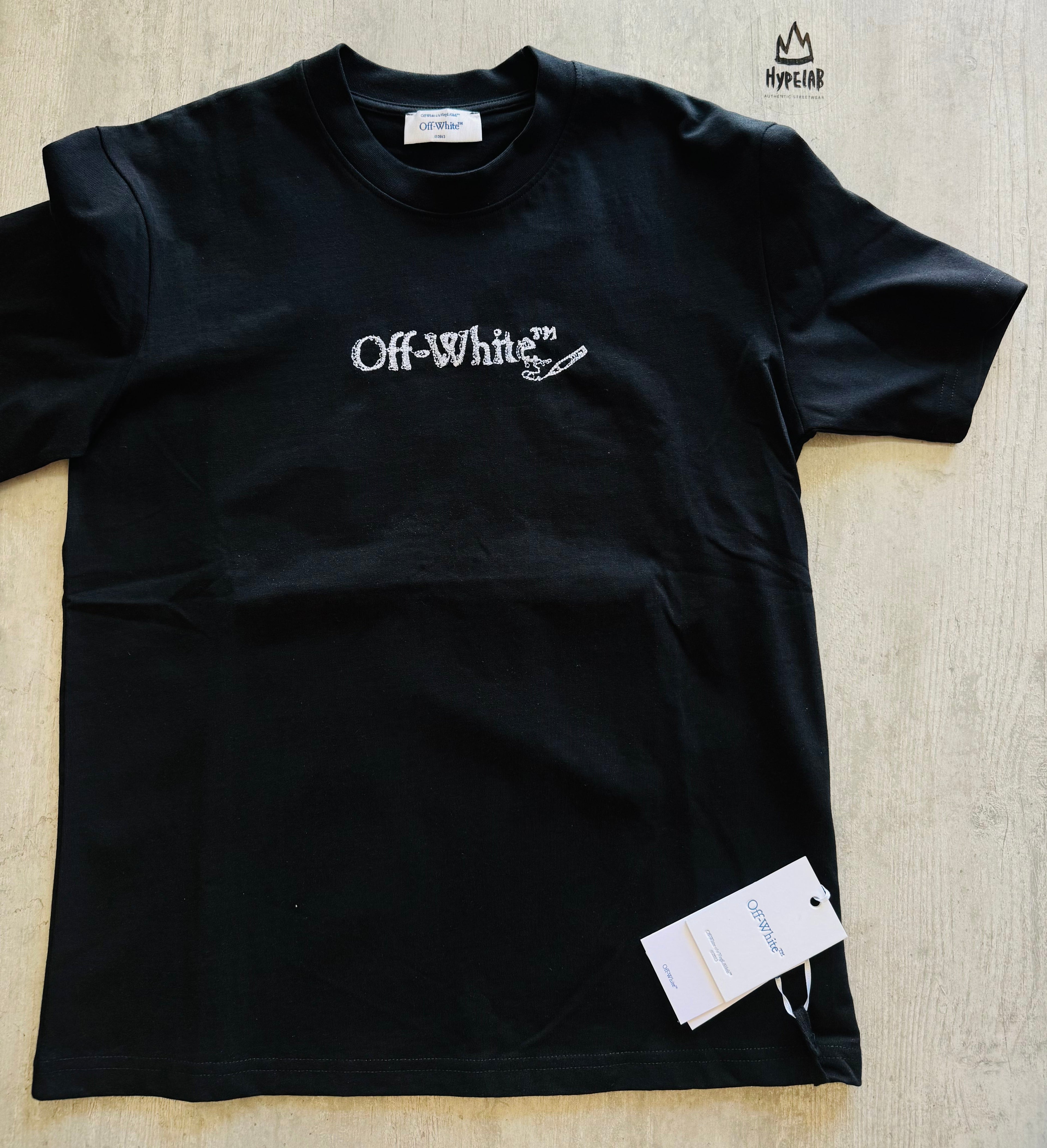 OFF-WHITE SCRIBBLE ARROW SKATE LOGO T-SHIRT "BLACK"